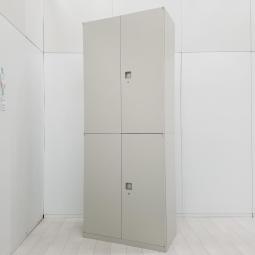 【圧倒的保管量！　コレ1台でオフィス書類をスッキリ整理！　高品質で安心のスチールキャビネット！】■オカムラ(okamura)製　レクトライン(Rectline)シリーズ　上下両開き書庫セット　H2300㎜　■シリンダー錠　■グレー