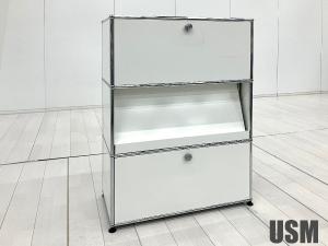 USMハラー　1列3段キャビネット　ピュアホワイト　D350　DDAGEX
