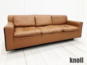 knoll/ノール　Helli/ヘリ　３人掛けソファ　Otto Zapf　総本革　バウハウス　ブラウン
