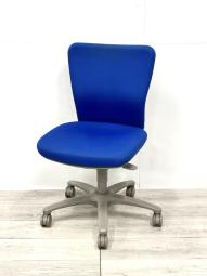 【中古】【コンパクトで圧迫感のないデザイン】■ブルー　■グレーシェル　■事務椅子　■オフィス用　■青　#岐阜#愛知#三重#静岡