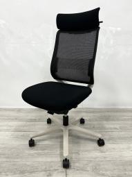 【肩にかかる負担を、椅子に任せられるショルダーレスト付き】　■ブラック　■ハイバックチェア　■メッシュ　#岐阜#愛知#三重#静岡