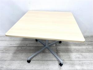 【定価約10万円】【オフィスや学校、工場でのご利用にお勧めなミーティングテーブル】■内田洋行/FT-1600　■ミーティングテーブル　■ナチュラル　■W900　D900　H720