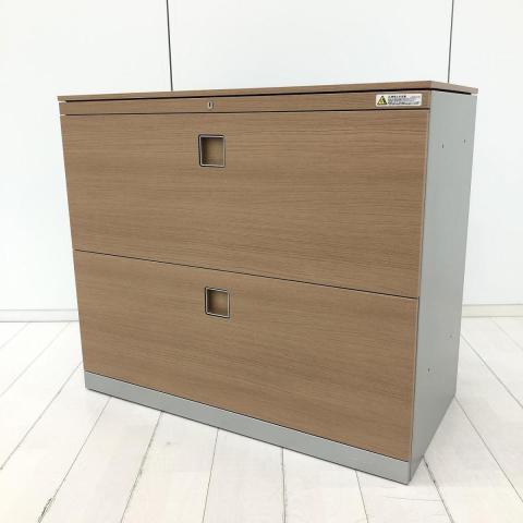 【中古】レクトライン 4BG1WC ZB42 オカムラ（okamura） ローキャビネット／ラテラル