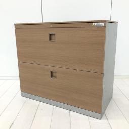 【レア商品！】美しい木目の2段ラテラルが入荷！カラー・仕様ともに希少な商品です！【在庫入替セール品！】
■オカムラ/レクトライン ウッドタイプ/ネオウッドミディアム×スキップシルバー