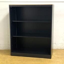 【3台入荷】オカムラ　レクトライン　オープン書庫　　レアなブラック　ナチュラル天板　A4×3段分が収納可能