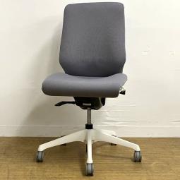 オカムラ　Spher(スフィア)　肘無しハイバックチェア　グレー　座奥調整付きモデル　ハンガー付き　リネット素材採用で環境配慮・サステナブルへの組み【愛知・名古屋・豊田・静岡・浜松】