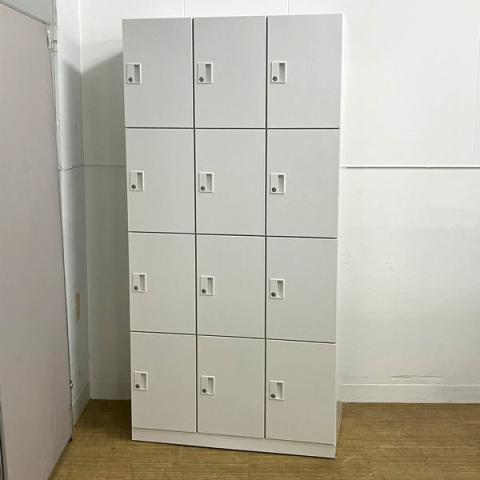 【中古】エディアロッカー BWUH-RN12X79SAW コクヨ（KOKUYO） 12人用パーソナルロッカー