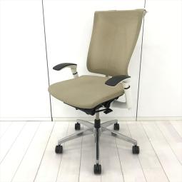 【在庫入替セール品！（本在庫限定価格）】【座るとわかる快適さ！骨盤にしっかりフィット！チェア自らが動き座る人の体を支える！ 】■イトーキ製(ITOKI)製　セレーオ(celeeo)チェア　肘付　ハイバック　背面メッシュ　■可動肘・ハンガー付き　■サンドイエロー×ホワイトシェル【弊社使用欄：A01073759】【HU】