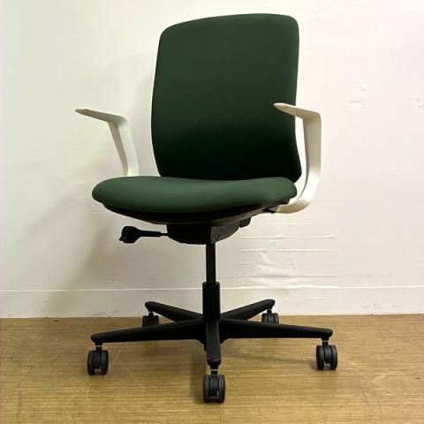 【中古】カリッサ U480A-00B ウチダ（UCHIDA) 肘付ミドルバックチェア