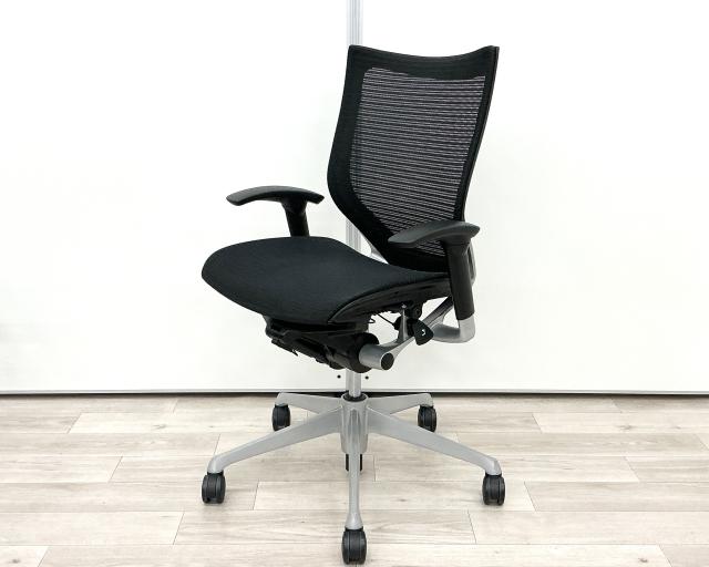 【中古】バロンメッシュチェア CP83DR FDF1 オカムラ（okamura） 肘付ローバックチェア