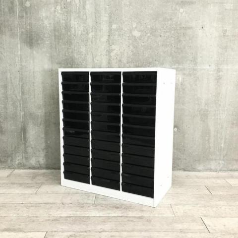 【中古】HSシリーズ 5-825-8157 N ウチダ（UCHIDA) ローキャビネット／クリスタルトレー