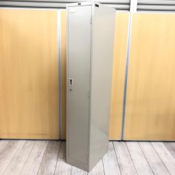 【在庫セール品：1台限定】（T9）■ウチダ(UCHIDA)　システム (System Locker)　1人用ロッカー　更衣ロッカー　■グレー　■シリンダー錠【スタンダードなデザインで使いやすい！　収納しやすいワイドタイプ！】