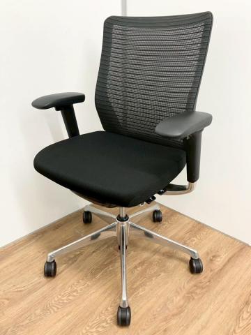 【中古】コーラルチェア CQ81BR　FSH1 オカムラ（okamura） 肘付ミドルバックチェア