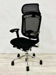 【中古】【訳アリ】【国内メーカーの高級チェアと言えば・・・】■ヘッドレスト　■ランバーサポート　■事務椅子　■在宅ワーク用　■ブラック　■役員用　■スマートオペレーション　■黒　■上下昇降不良　■可動肘　■メッシュ　※愛知※名古屋※豊田※三重※一宮※小牧※岐阜※静岡