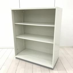 【在庫セール品：1台限定】（T9）■プラス(PLUS)製　L6シリーズ　オープン書庫　ローキャビネット　■ベース付き　■ホワイト【オフィスの書類をスッキリ整理！視認性に優れたオープンキャビネット】