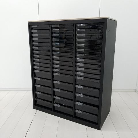 【中古】レクトライン 4B03AC-ZA25 オカムラ（okamura） ローキャビネット／クリスタルトレー