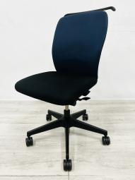 【訳アリ品】【在庫入替セール】　■ハイバック　■肘無し　■色：ネイビーブルー×ブラック　■コートハンガー付き 　■事務椅子　■青　■黒　#岐阜#愛知#三重#静岡
