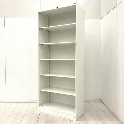 【出し入れしやすい！大容量オープンキャビネット！よく使う資料やカタログ収納にオススメ！】■オカムラ(okamura)製　レクトラインシリーズ　オープン書庫　ハイキャビネット　W900×D450×H2150mm　■ホワイト　【関東倉庫在庫品】【弊社使用欄：A01074203】【CUL10】