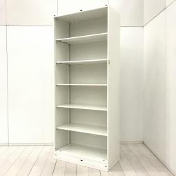 【出し入れしやすい！大容量オープンキャビネット！よく使う資料やカタログ収納にオススメ！】■オカムラ(okamura)製　レクトラインシリーズ　オープン書庫　ハイキャビネット　W900×D450×H2150mm　■ホワイト　【関東倉庫在庫品】【弊社使用欄：A01074203】【CUL10】