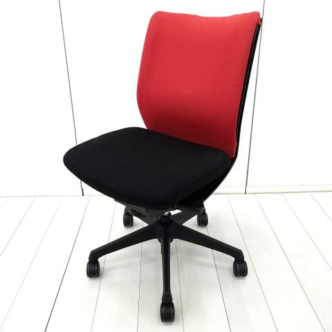 【中古】ヴィスコンテチェア CWJ6ZA-FAR9 オカムラ（okamura） 肘無ローバックチェア