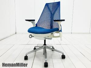 HermanMiller/ハーマンミラー　セイルチェア 肘付　前傾機能付き　ベリーブルー
