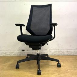 【在庫入替セール】コクヨ　デュオラチェア　メッシュタイプ　固定肘　ブラック×ブラックフレーム　オールブラックの人気のカラーリング