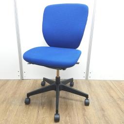 【在庫入替セール】【倉庫在庫品】【中古家具】【大阪】イトーキ製　プラオ　ブルー　肘無し　ローバック　ランバーサポート付　ミドルクラスの定番チェア　肘無しローバックチェア！！(K9)