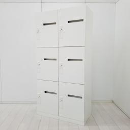【フリーアドレス化オフィスに必須！　鍵の持ち歩き不要のダイヤル錠ロッカー！】■オカムラ（okamura）製　ピクスラインシリーズ　6人用パーソナルロッカー　■ダイヤル錠　投函口付き　■ホワイト【CUL9】【関東倉庫在庫品】【弊社使用欄：A01055976】