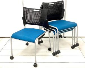 【セット商品（チェア×4脚）】多目的チェア ミーティングチェア サークル脚 ブラックシェル  オススメ(おすすめ) 大人気  ・OKAMURA/オカムラ ・RETE/レーテ ※横浜本店撮影画像※