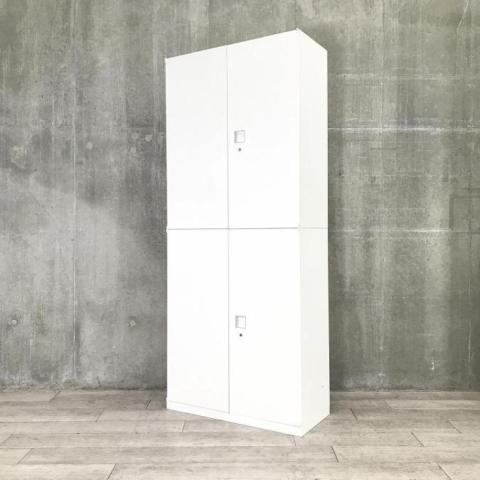 【中古】レクトライン  オカムラ（okamura） ハイキャビネット／両開き＋両開き