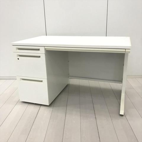【在庫入替セール】【左袖！！3段引き出し一体型で圧倒的な収納力！定番デスク！！】■オカムラ製 （okamura）製　アドバンスシリーズ　片袖机　左袖　幅1200㎜　■シリンダー錠　■　【A01071195】