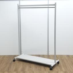 ウチダ製　グレー　W1200xH1650サイズ　キャスター付　事務所用や来客用、個室用としてもおすすめ！　おしゃれで便利なコートハンガー！　コートハンガー　バータイプ！！