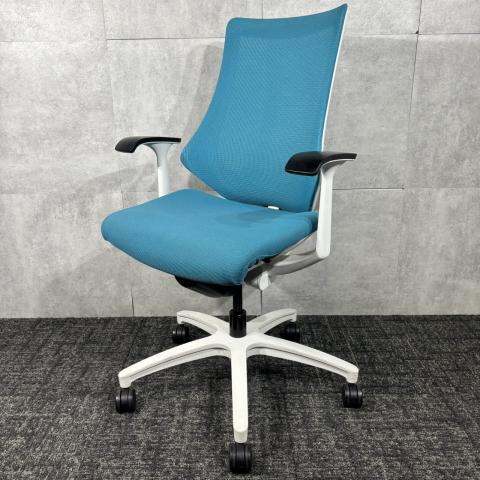 【中古】エフメッシュ KG-170JB-W9A3 イトーキ（ITOKI） 肘付ハイバックチェア
