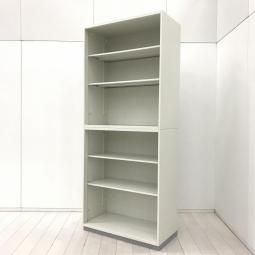 【在庫入替セール品につき特価！】【大容量収納のキャビネット！扉なしのため出し入れしやすい！】■プラス(PLUS)製　L6シリーズ　オープン+オープン書庫　書庫セット　■W900 × D450 × H2150 mm　■ホワイト