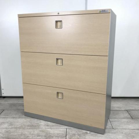 【中古】レクトライン 4BG3WC ZB11 オカムラ（okamura） ローキャビネット／ラテラル