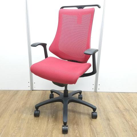 【中古】エフメッシュ  イトーキ（ITOKI） 肘付ハイバックチェア