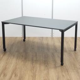 【訳あり品：天板キズ】ウチダ製　グレー　W1800xD900xH720サイズ　キャスター　W1800サイズ　ちょっとした打ち合わせや作業にもオススメの会議テーブル！　ミーティングテーブル！！※保証対象外品になります。
