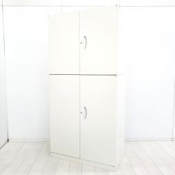 【ちょうど良いサイズで使いやすい！】■生興(セイコー)　クオールシリーズ　上下書庫セット（両開き2段＋両開き3段）　H1860mm　※多少日焼けがあるためお安く！【SEIKO FAMILY　QUWALL 】
