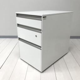 人気/おすすめ/定番　イトーキ(ITOKI)製　インクルード(IncLude)シリーズ　デスクインワゴン　3段ワゴン　H600mm　■キャスター付　■シリンダー錠　■ホワイト