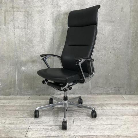 【中古】デューク（エクストラハイバック）  オカムラ（okamura） 肘付ハイバックチェア
