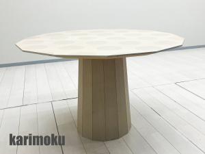 【2023年製】KARIMOKU NEW STANDARD / カリモク ニュースタンダード　カラーウッドダイニング 120　ドット　KNS　北欧