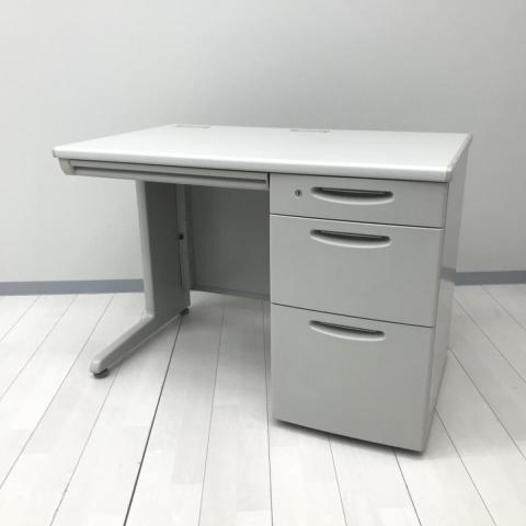 【奥行600㎜のコンパクトサイズ!】■オカムラ(okamura)製 SD-Vシリーズ 片袖机 ■W1000mm×D600×H700mm ■シリンダー錠 ■グレー 【弊社使用欄:A01095820】