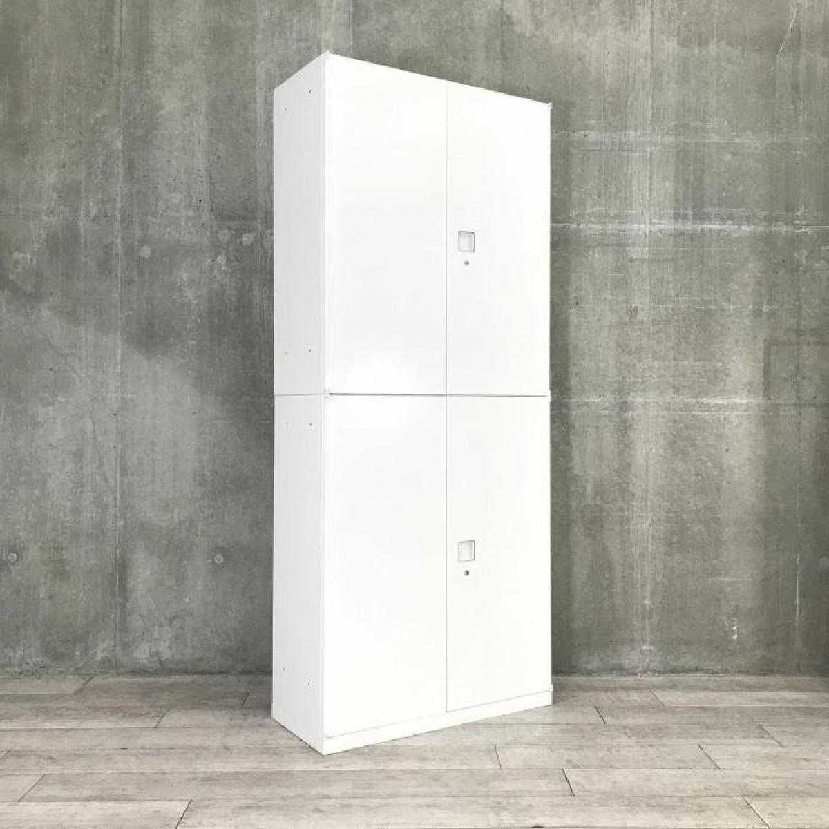 中古】レクトライン オカムラ/okamura ハイキャビネット／両開き＋