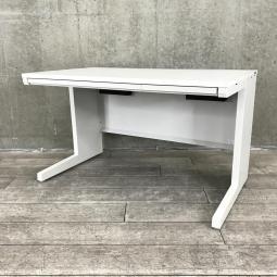 【安心の国内メーカー！スタンダードなサイズ幅1200㎜のオフィスデスク！】■イナバ（Inaba）製　デュエナ（DuENA）シリーズ　平机　W1200×D700×H700㎜　■引き出し付き　L字脚　■ホワイト