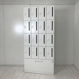 9/17入荷予定【フリーアドレスオフィスに最適！ダイヤル錠式16人用ロッカー！】■コクヨ(KOKUYO)製　イノン(iNON)シリーズ　16人用パーソナルロッカー+ラテラル付　H1850㎜　■投函口有り　■ダイヤル錠　■ホワイト