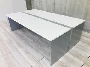 【中古】コクヨ「ワークヴィスタ」のW2400フリーアドレスデスク!ホワイト天板×シルバーのすっきりしたデザインで、配線管理やレイアウト変更にも使いやすい中古デスク!/福岡で中古オフィス家具、フリーアドレスデスクをお探しならオフィスバスターズ福岡博多店へお気軽にお問い合わせください! #格安 #フリーアドレスデスク