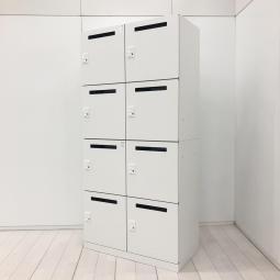 【定価約20万円以上】【フリーアドレスオフィスに最適！ダイヤル錠式8人用ロッカー！】■イトーキ製　サフィシリーズ　8人用パーソナルロッカー　■投函口有り　■ダイヤル錠　■ホワイト　【外部倉庫在庫品】【TH】