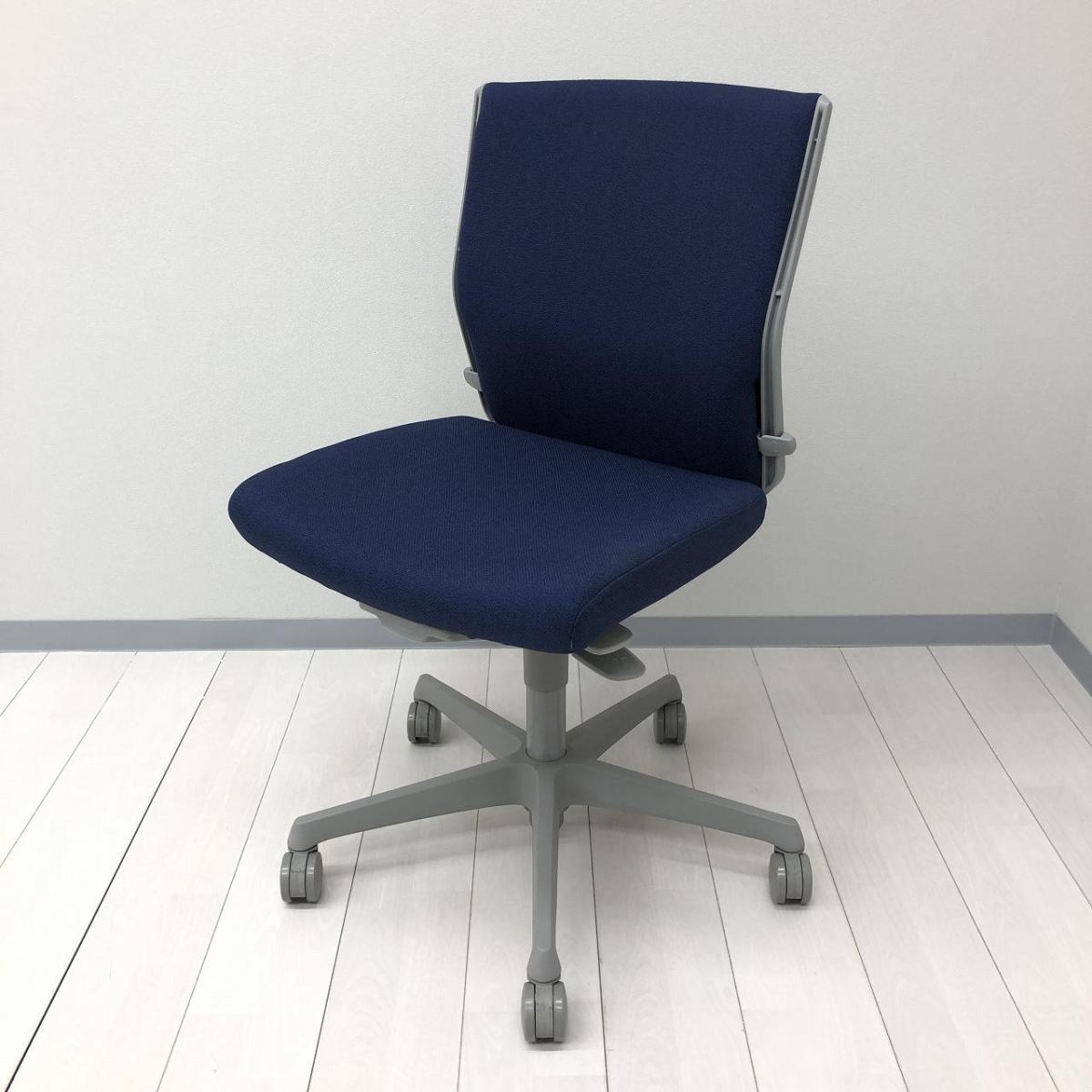 中古】エスクード C433GR FFW4 オカムラ/okamura 肘無ローバックチェア