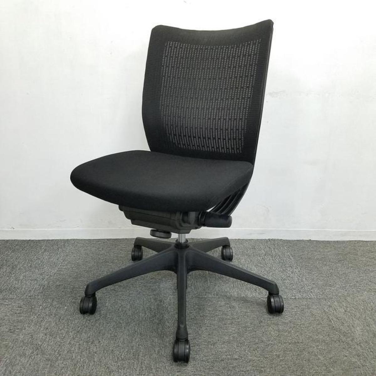 中古】ヴィスコンテチェア オカムラ/okamura 肘無ローバックチェア
