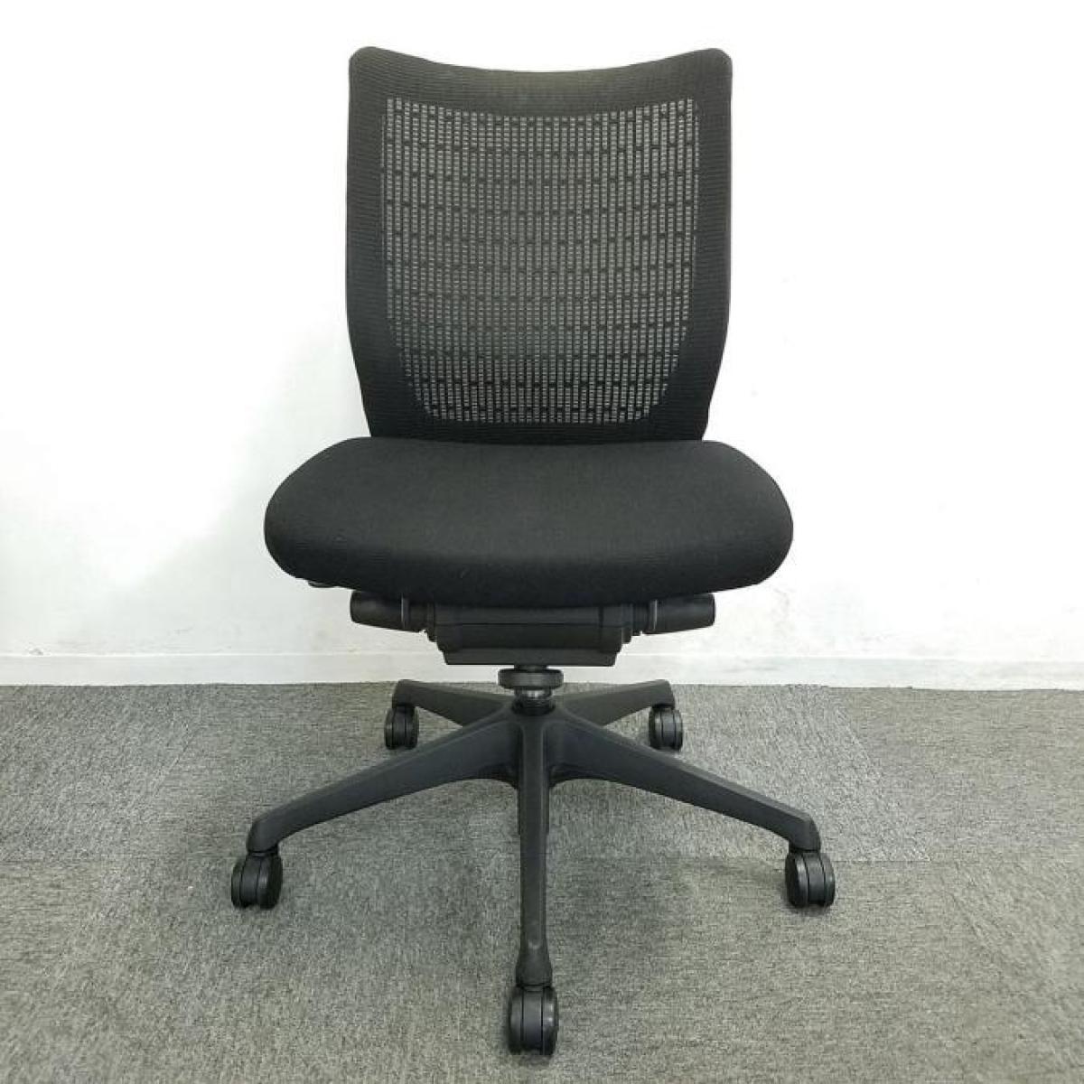 中古】ヴィスコンテチェア オカムラ/okamura 肘無ローバックチェア